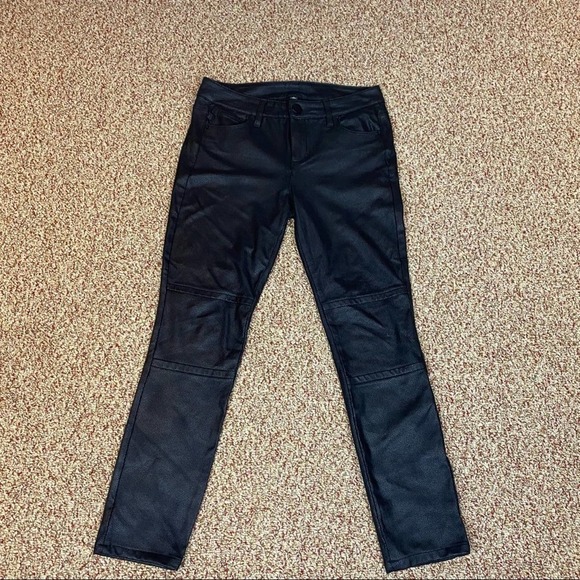 Design Lab Black Faux Leather Pants 27 - Picture 2 of 4